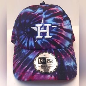 New Era Houston Astros Adjustable Hat Purple Tie Dye, Casual Classic  MLB